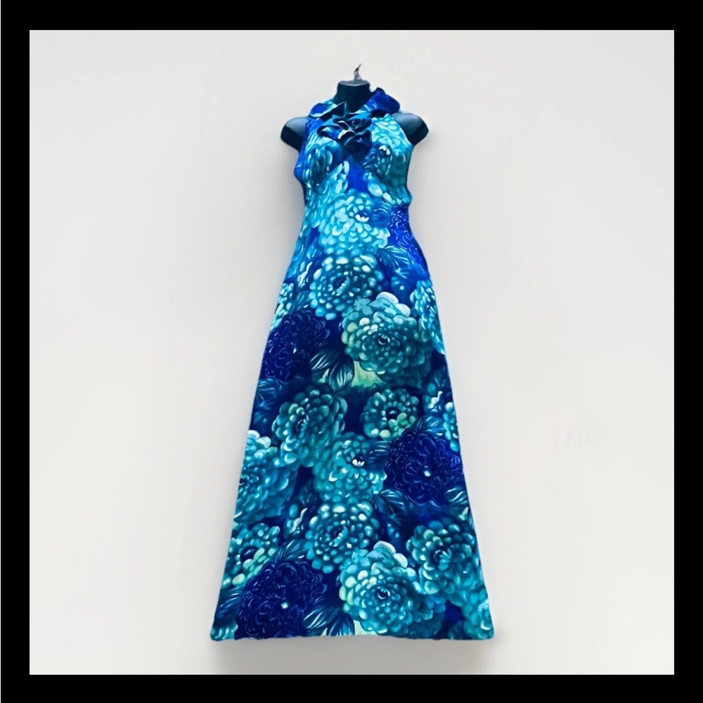 Floral Blue Maxi Dress